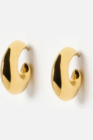 Oliver Bonas George Tone Stainless Steel Waterproof Chunky Hoop Earrings
