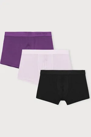 Organic Basics Premium Trunks 3-pack Aubergine / Soft Lilac / Black S