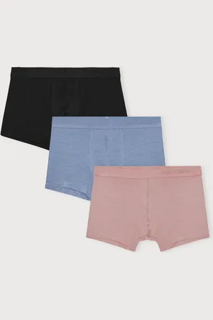 Organic Basics Premium Trunks 3-pack Black / Misty Blue / Brick XXL