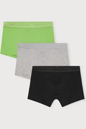 Organic Basics Core Trunks 3-Pack Artichoke / Grey Melange / Black XS