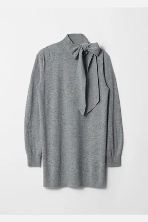& OTHER STORIES Bow-Detailed Merino Mini Dress