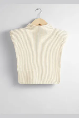 & OTHER STORIES Rib-Knit Wool Bib