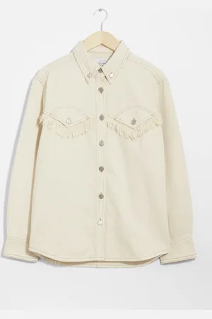 & OTHER STORIES Fringed Oversized Denim Shirt