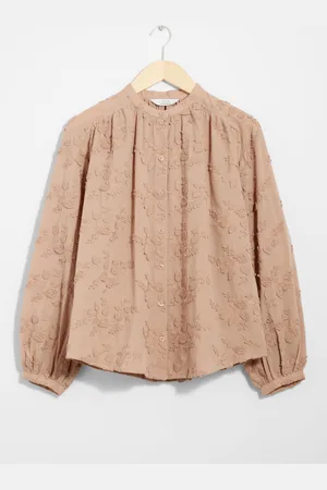& OTHER STORIES Voluminous Floral-Appliqu?? Blouse