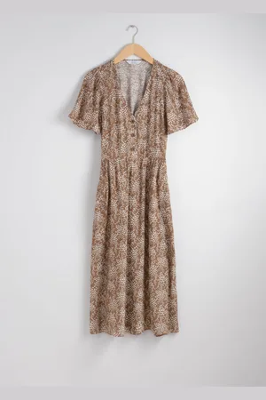 & OTHER STORIES Flutter-Sleeve Midi Dress
