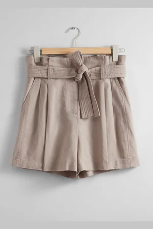 & OTHER STORIES Linen-Blend Paperbag Shorts