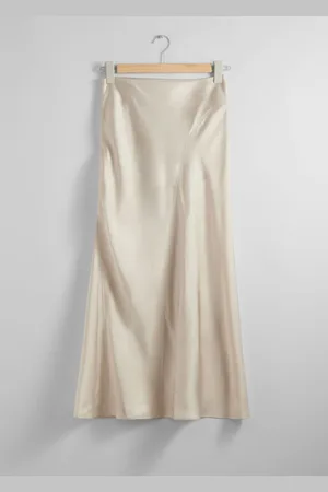 & OTHER STORIES Satin Midi Skirt