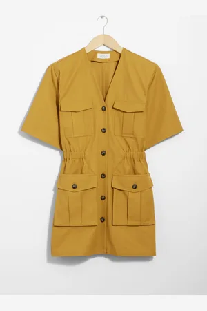 & OTHER STORIES Short-Sleeve Utility Mini Dress