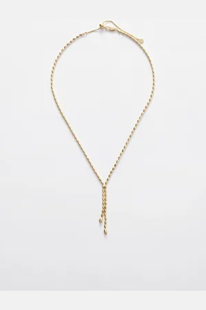 & OTHER STORIES Pebble-Link Lariat Necklace