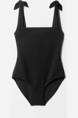 & OTHER STORIES Textured Bow Tie Swimsuit