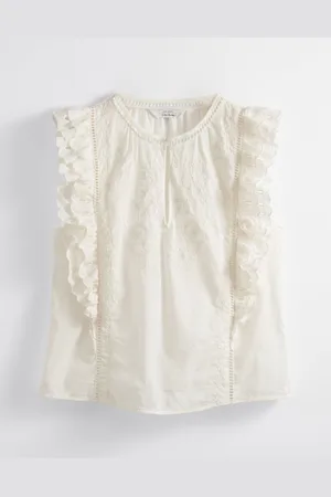 & OTHER STORIES Embroidered Frill Top