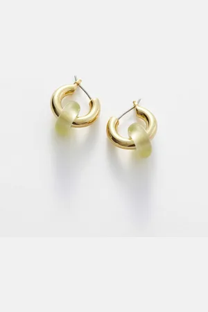 & OTHER STORIES Vibrant Stone Hoop Earrings