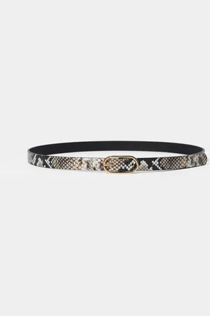 & OTHER STORIES Snake-Embossed Leather Belt