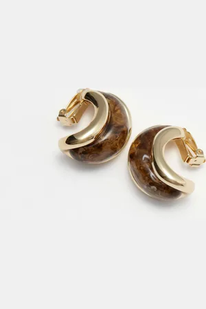& OTHER STORIES Marbled Dome Clip-On Earrings