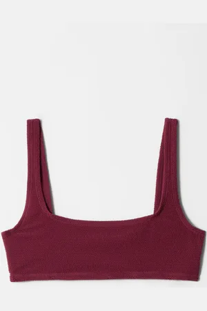 & OTHER STORIES Textured Square-Neck Bikini Top