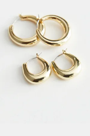 & OTHER STORIES Chunky Hoop Earrings Set