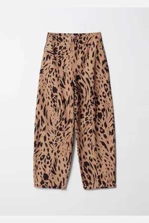 & OTHER STORIES Leopard-Print Barrel-Leg Trousers