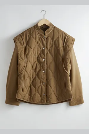 & OTHER STORIES Quilted Extended-Shoulder Jacket