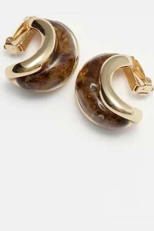 & OTHER STORIES Marbled Dome Clip-On Earrings