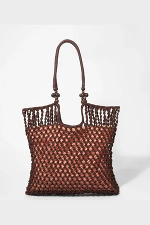& OTHER STORIES Bead-Detail Crocheted Tote Bag