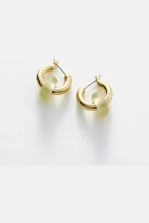 & OTHER STORIES Vibrant Stone Hoop Earrings