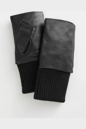 & OTHER STORIES Leather Mitten Fingerless Gloves