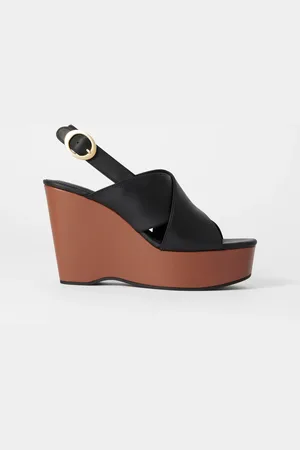 & OTHER STORIES Leather Platform Wedge Sandals