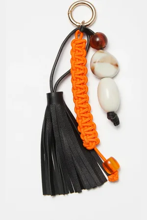 & OTHER STORIES Stone & Tassel Embellished Keychain