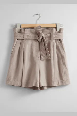 & OTHER STORIES Linen-Blend Paperbag Shorts