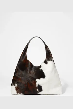 & OTHER STORIES Cow-Print Leather Tote