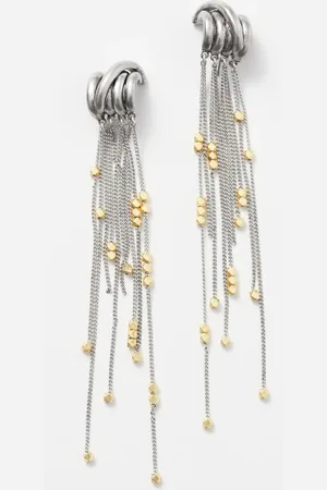 & OTHER STORIES Beaded Chain-Pendant Earrings