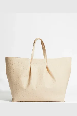 & OTHER STORIES Large Embossed Leather Tote