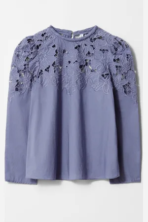 & OTHER STORIES Embroidered Puff-Sleeve Blouse