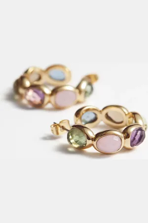 & OTHER STORIES Vibrant Crystal Hoops