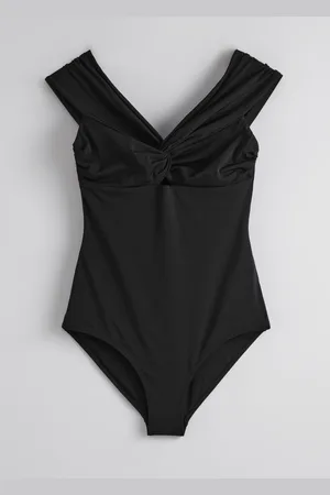 & OTHER STORIES Gathered V-Cut Swimsuit