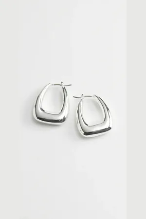 & OTHER STORIES Chunky Oval Hoop Earrings