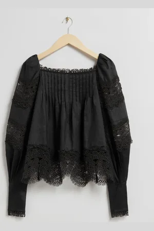 & OTHER STORIES Lace-Trimmed Blouse