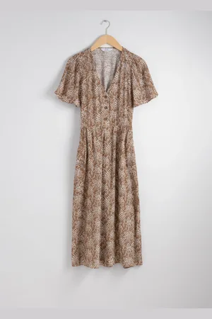 & OTHER STORIES Flutter-Sleeve Midi Dress