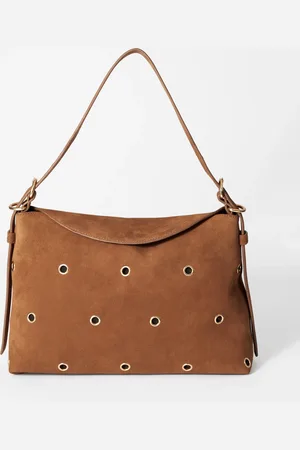& OTHER STORIES Eyelet-Embellished Suede Bag