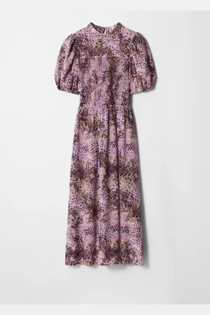 & OTHER STORIES Smocked Puff-Sleeve Midi Dress