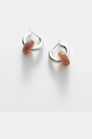 & OTHER STORIES Vibrant Stone Hoop Earrings