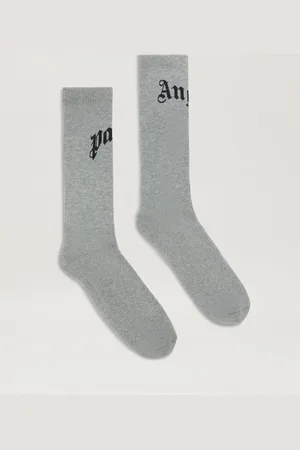 Palm Angels Curved Logo High Socks Man
