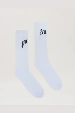 Palm Angels Curved Logo High Socks Man