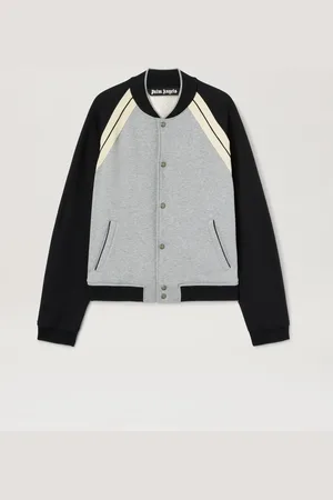 Palm Angels Curved Logo Varsity Jacket Man