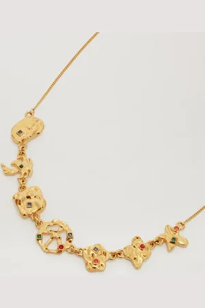 Palm Angels Melted Icons Golden Necklace Woman