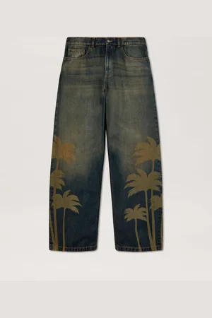 Palm Angels Palm Lasered Denim Pants Man