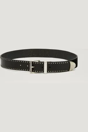 Palm Angels Studs Leather Belt Woman