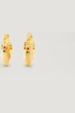 Palm Angels Melted Metal Hoop Earings Woman