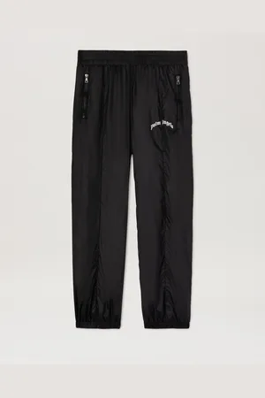 Palm Angels Nylon Track Pants Curved Logo Man