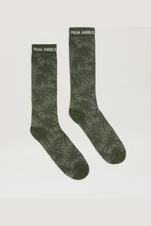Palm Angels Jacquared Palms Socks Man